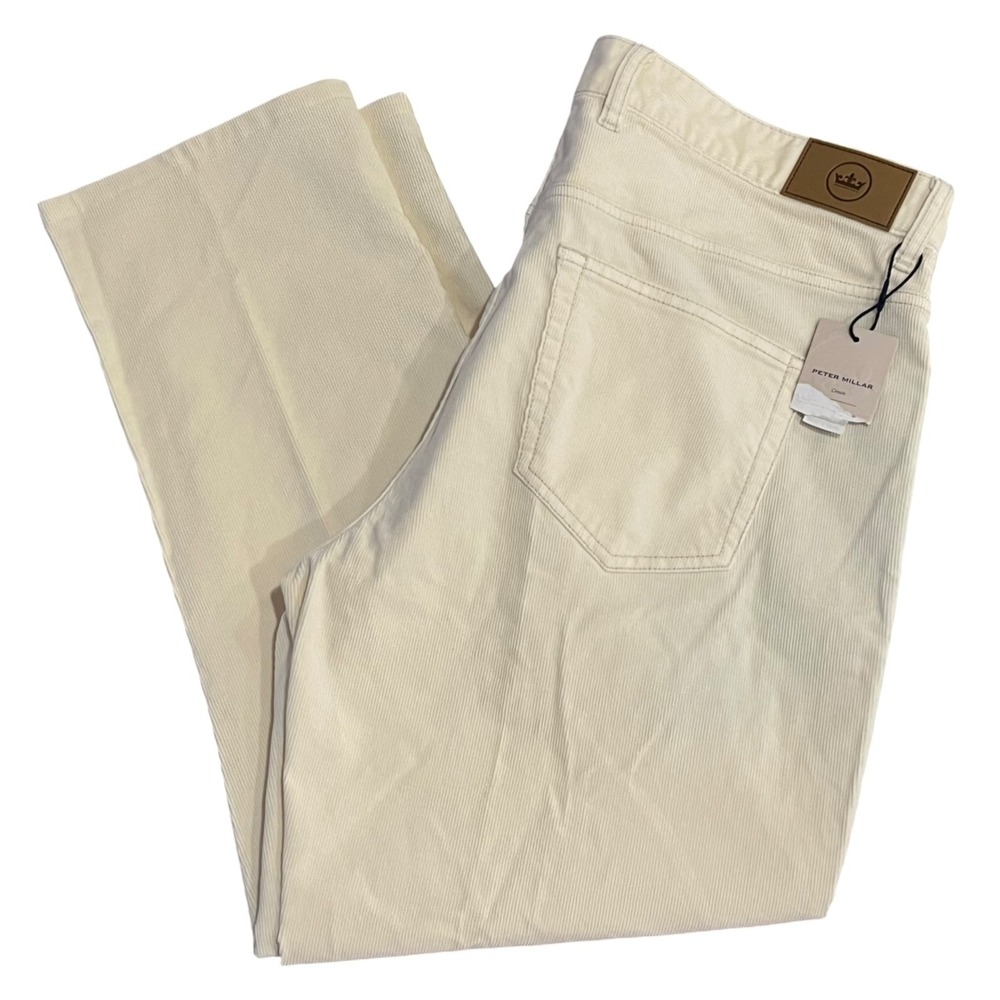 Peter Millar Pants Men's 36x27 Ivory Crown Crafted Superior  Corduroy New‎